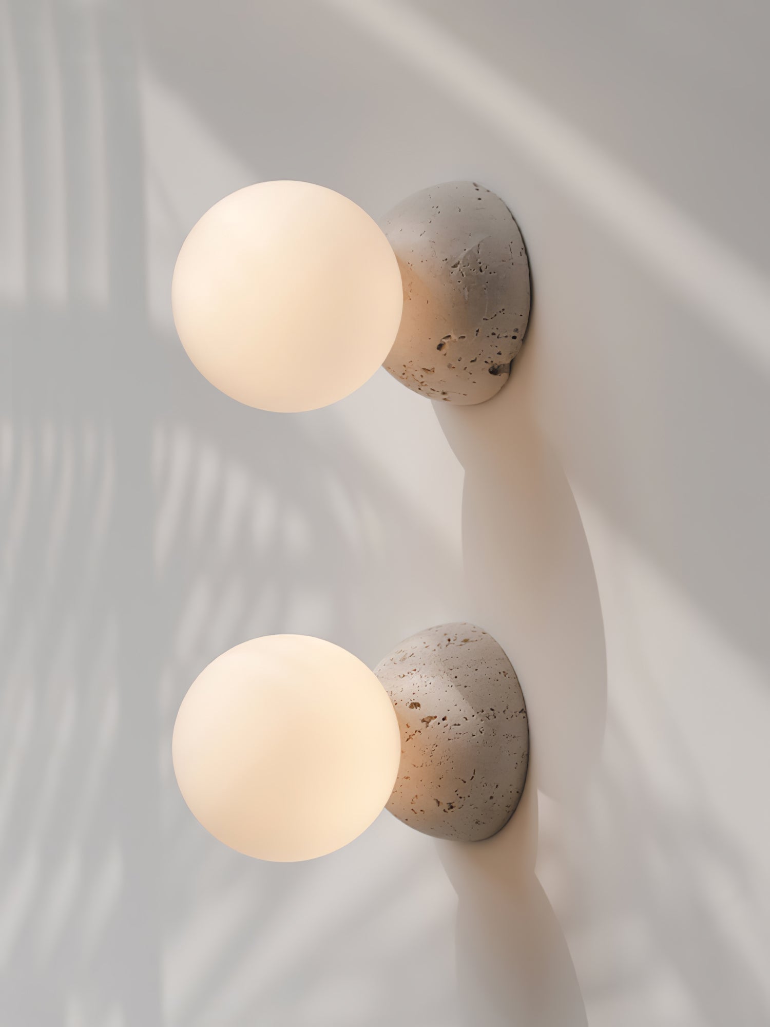 Lustra Wall Lamp Concrete Opal Glass - Letslighting