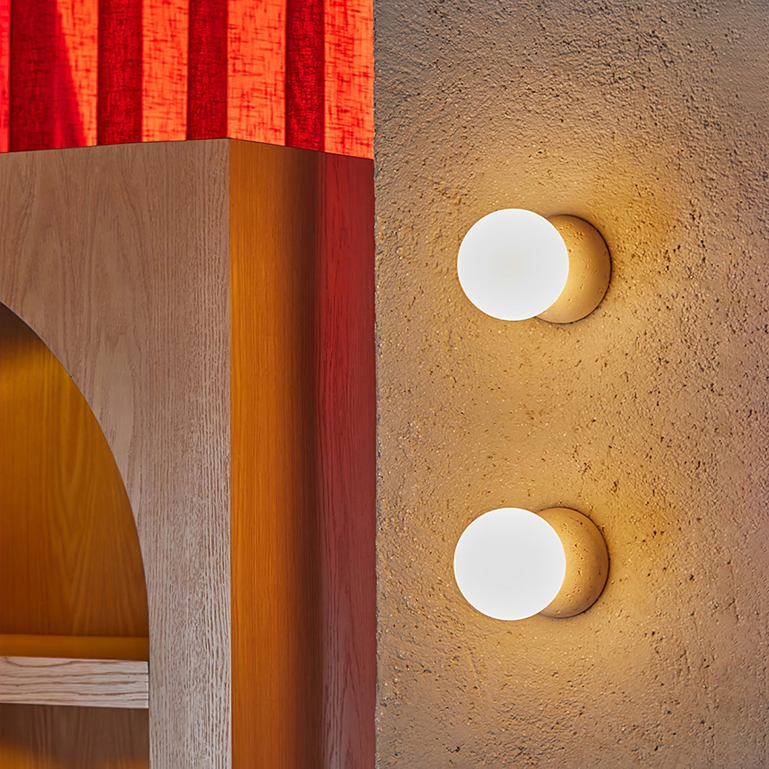 Lustra Wall Lamp Concrete Opal Glass - Letslighting