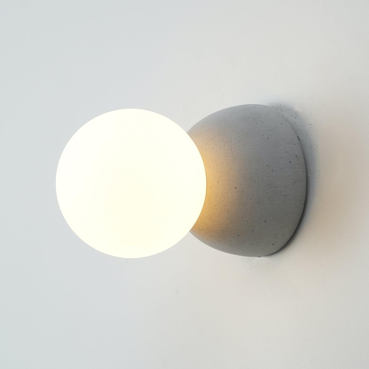 Lustra Wall Lamp Concrete Opal Glass - Letslighting