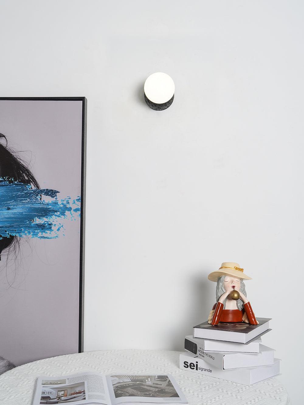 Lustra Wall Lamp Concrete Opal Glass - Letslighting