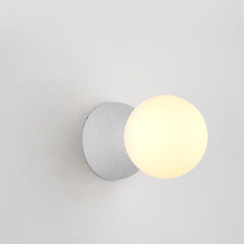 Lustra Wall Lamp Concrete Opal Glass - Letslighting