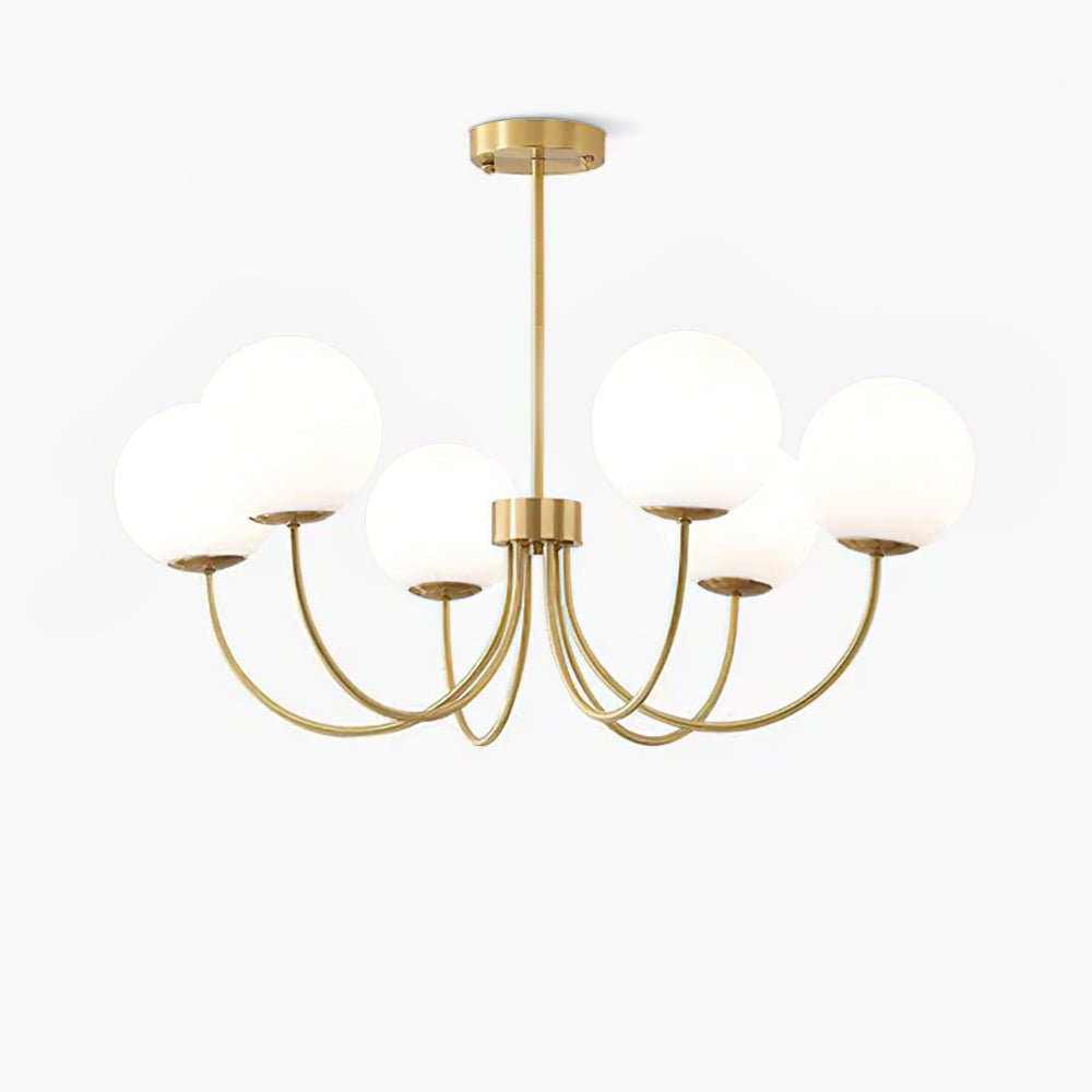 Lustra Chandelier Orillia Brass Globe Modern - Letslighting