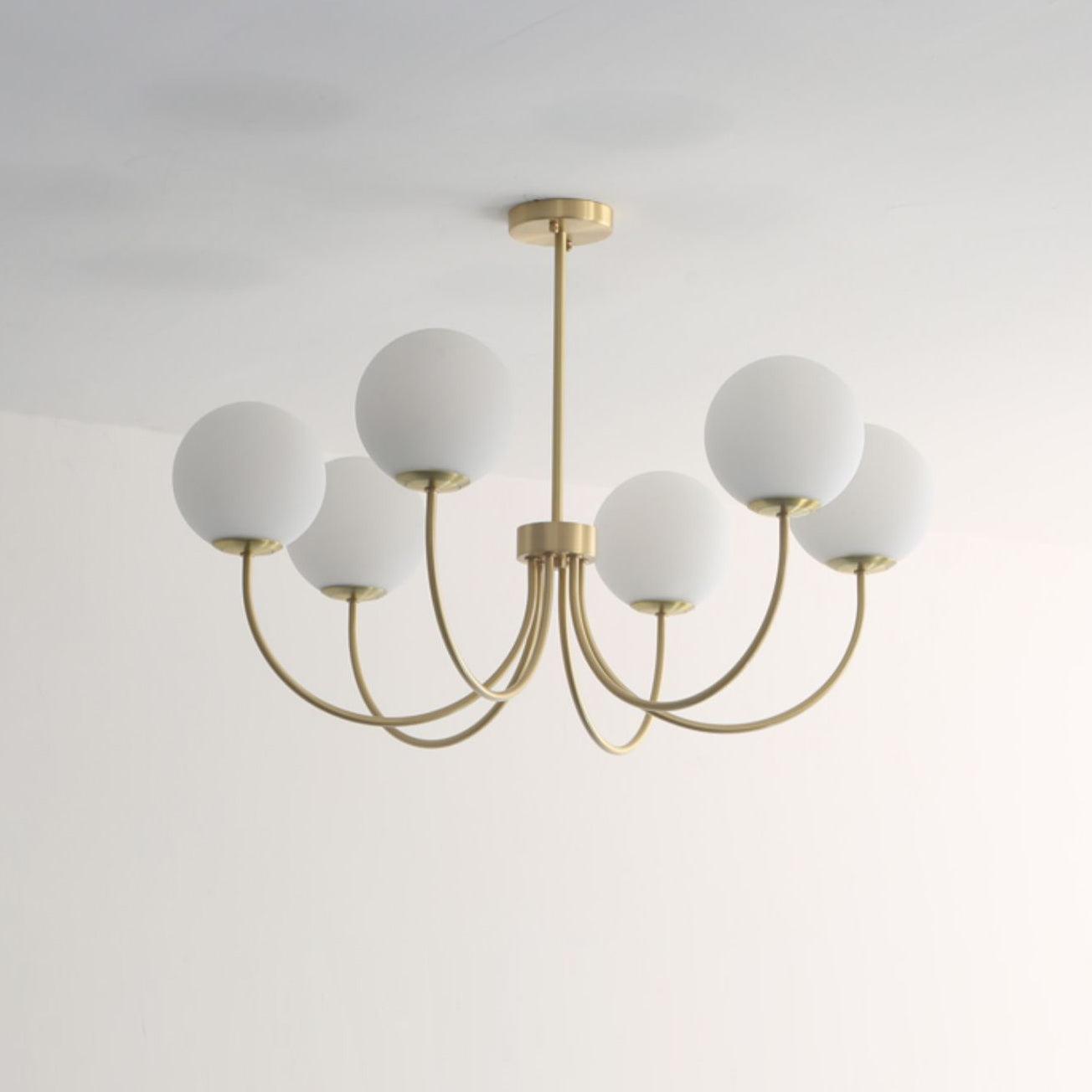 Lustra Chandelier Orillia Brass Globe Modern - Letslighting