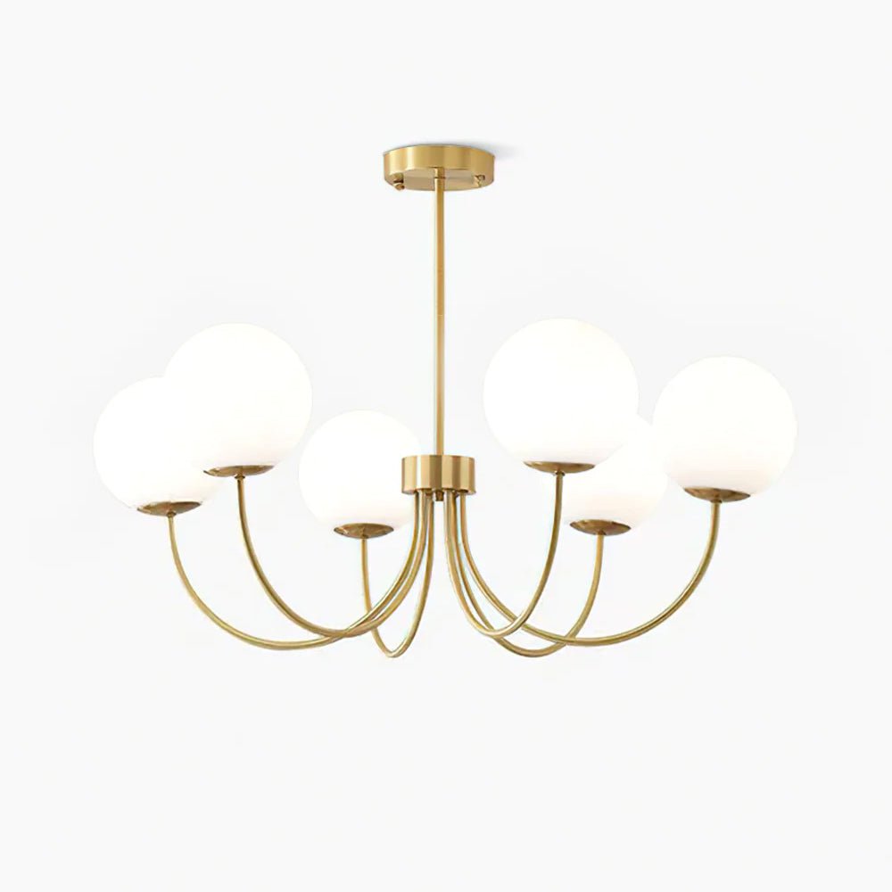 Lustra Chandelier Orillia Brass Globe Modern - Letslighting