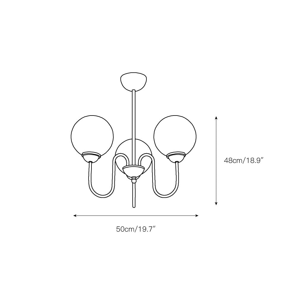 Ildorel Premium Nordic Art Brass Glass Chandelier - Letslighting