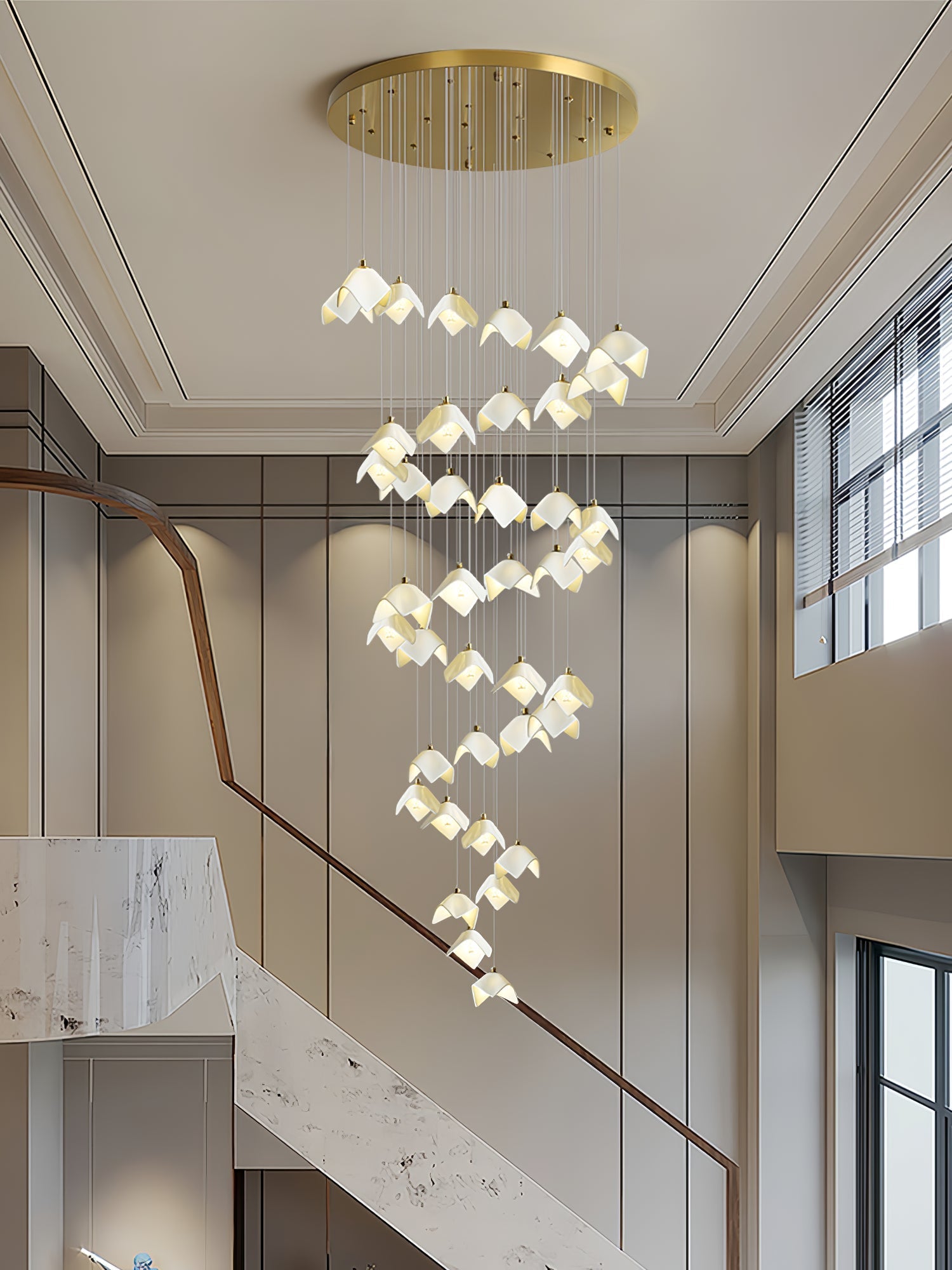 Cithayra Geometric Glass Brass Chandelier - Letslighting