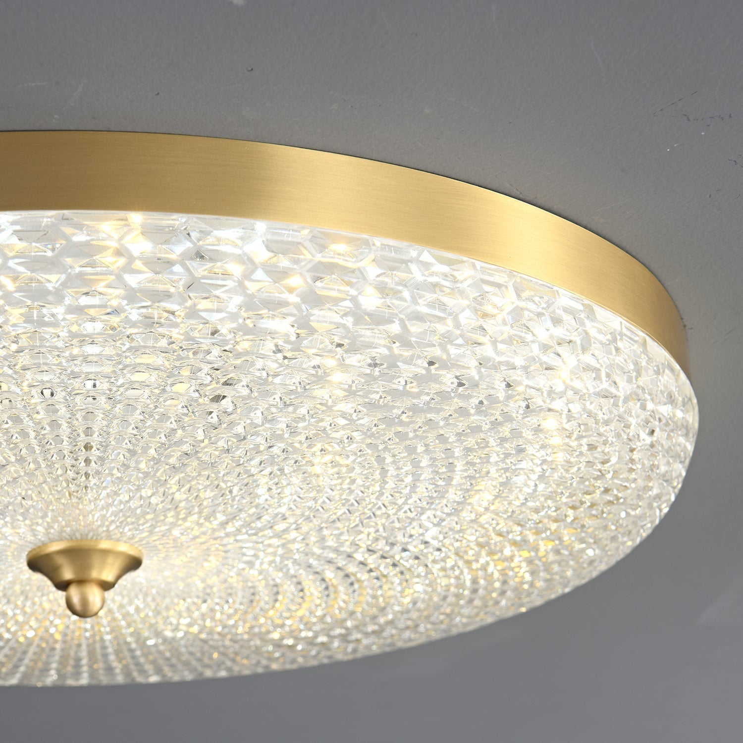 Orlena Modern Minimalist Brass Glass Ceiling Lamp - Letslighting
