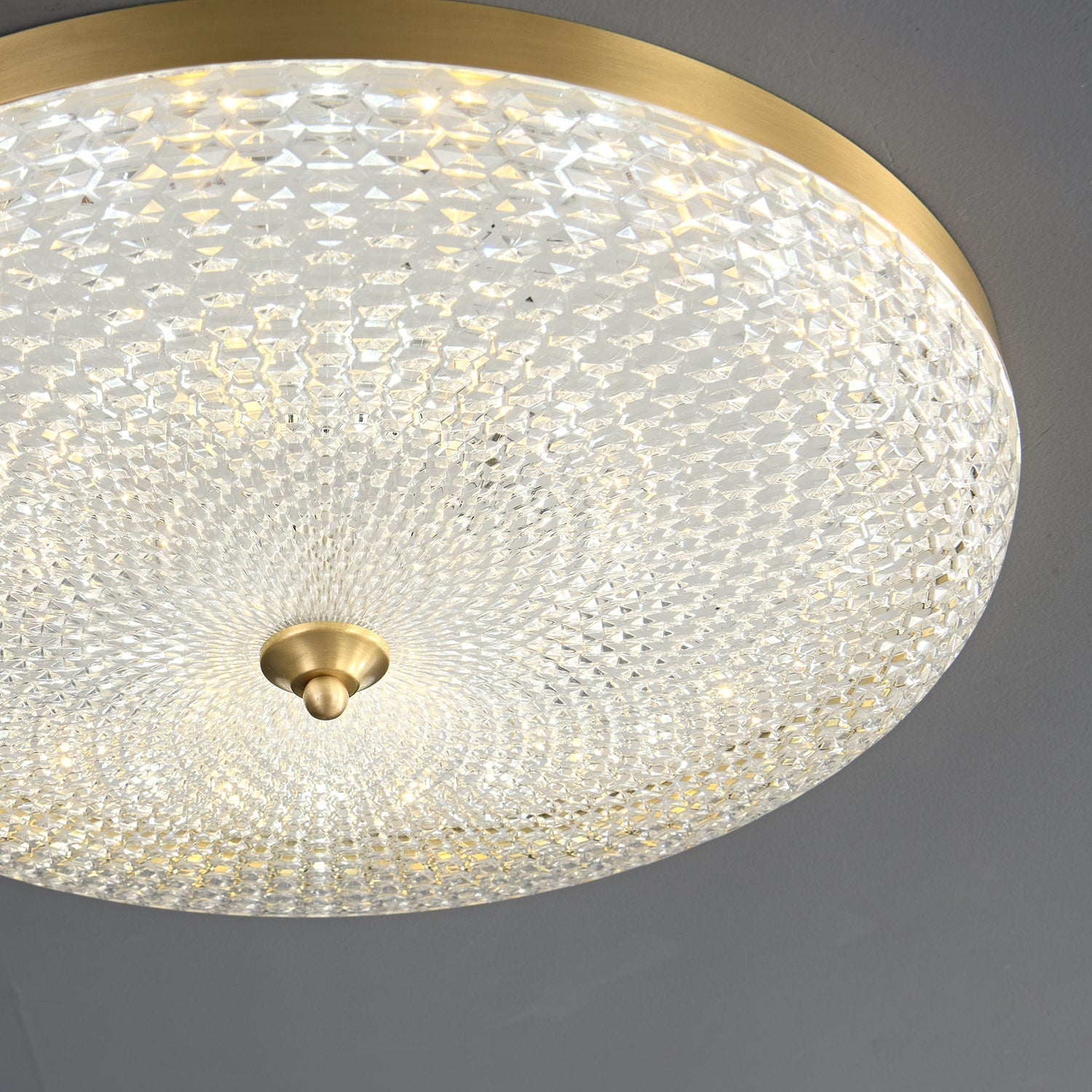 Orlena Modern Minimalist Brass Glass Ceiling Lamp - Letslighting
