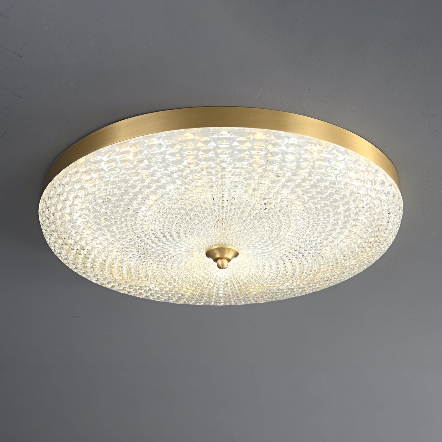Orlena Modern Minimalist Brass Glass Ceiling Lamp - Letslighting