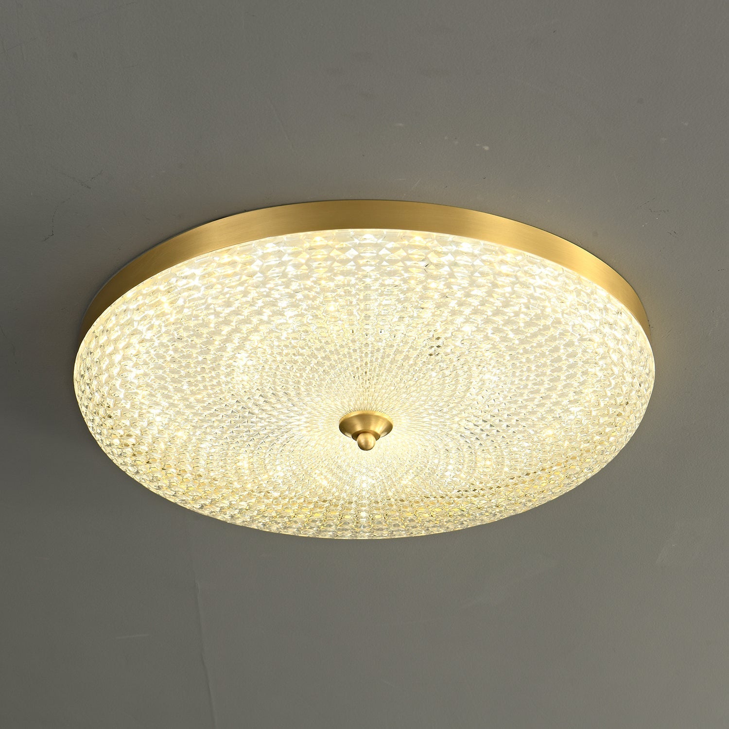 Orlena Modern Minimalist Brass Glass Ceiling Lamp - Letslighting
