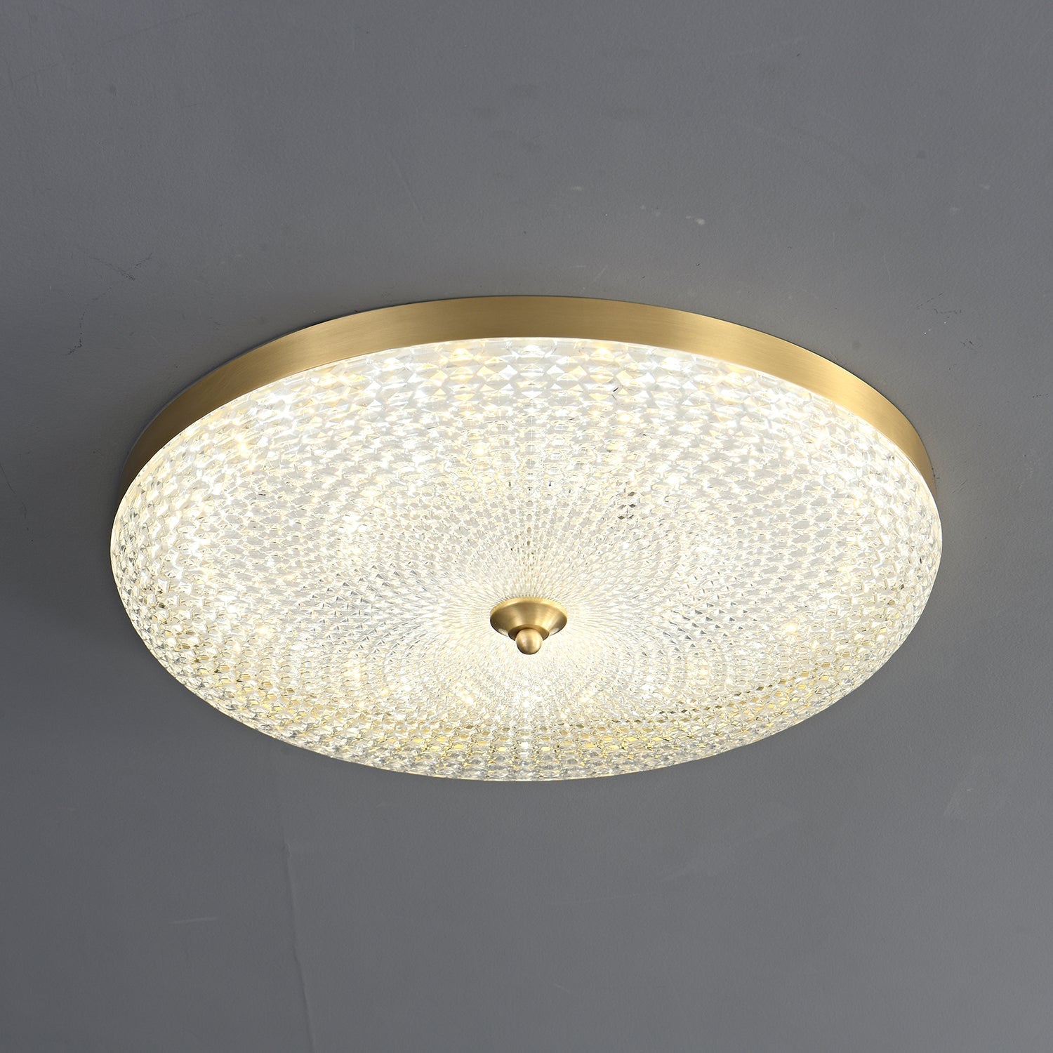 Orlena Modern Minimalist Brass Glass Ceiling Lamp - Letslighting