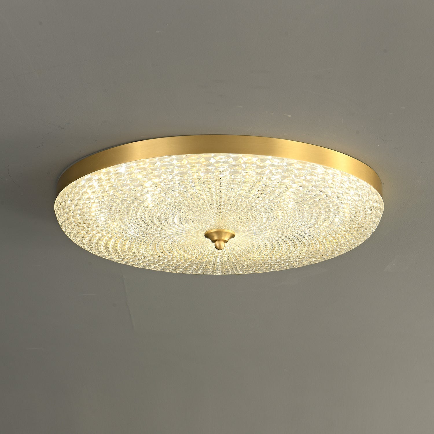 Orlena Modern Minimalist Brass Glass Ceiling Lamp - Letslighting