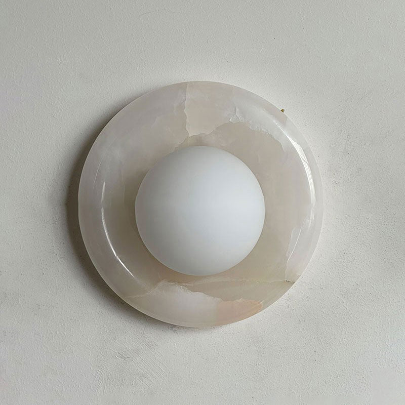 Aursilos Premium Nordic Art White Jade Glass Sconce Wall Lamp - Letslighting