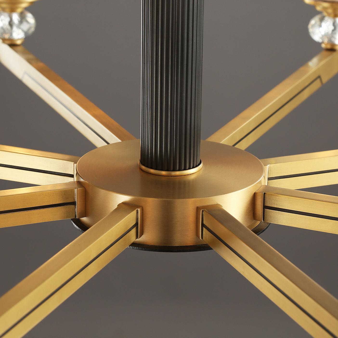 Astra Luxury Hexa Brass Chandelier - Letslighting