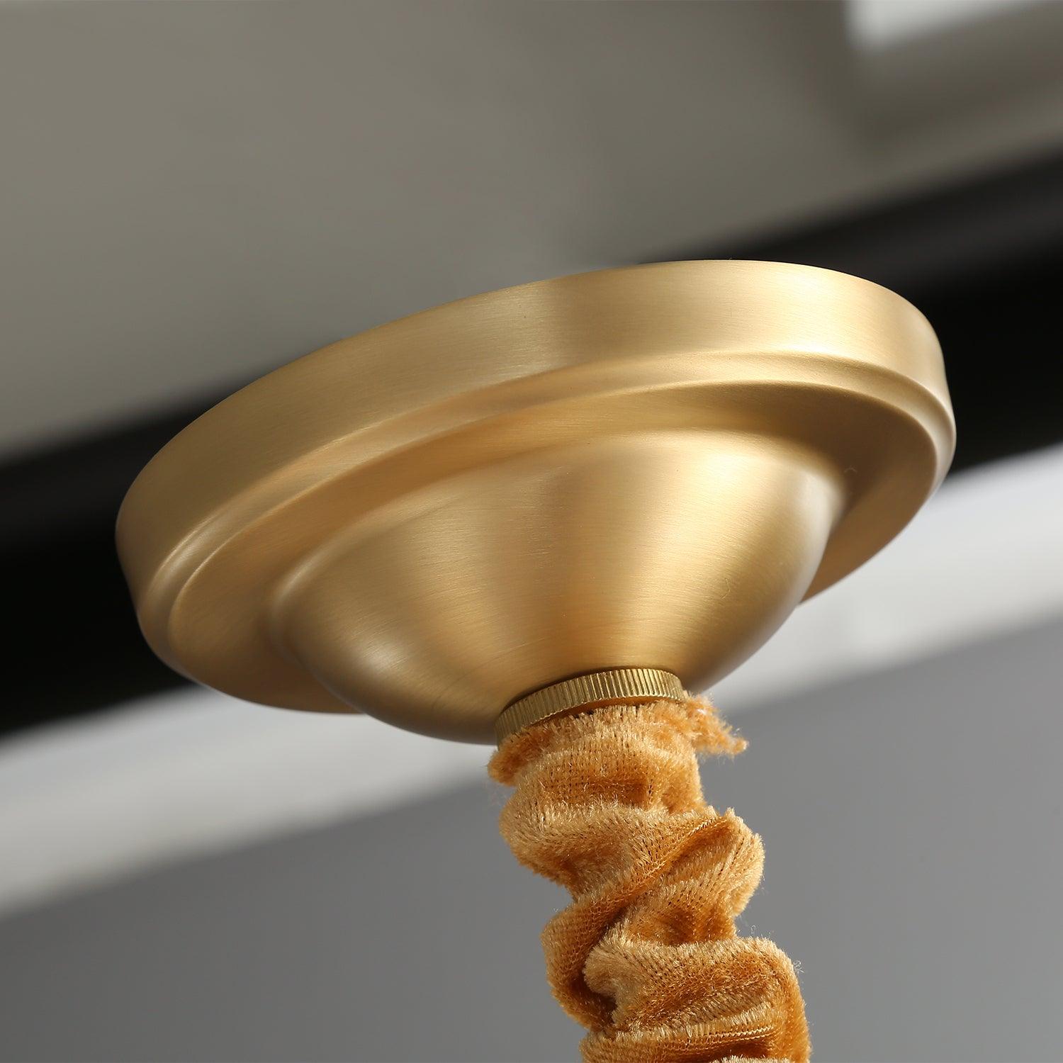 Astra Luxury Hexa Brass Chandelier - Letslighting