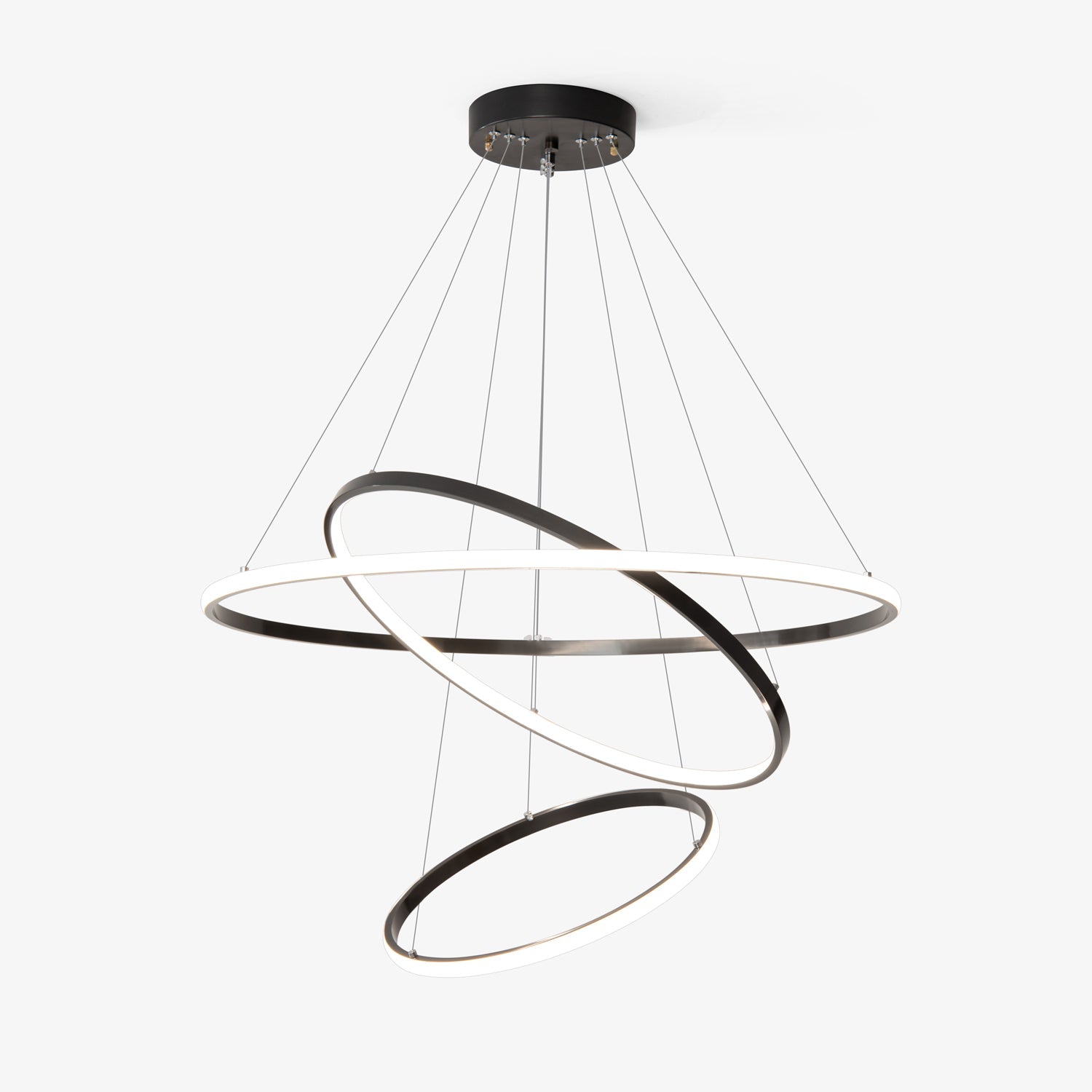 Arthaila Modern Minimalist Rings Brass Plastic Chandelier - Letslighting