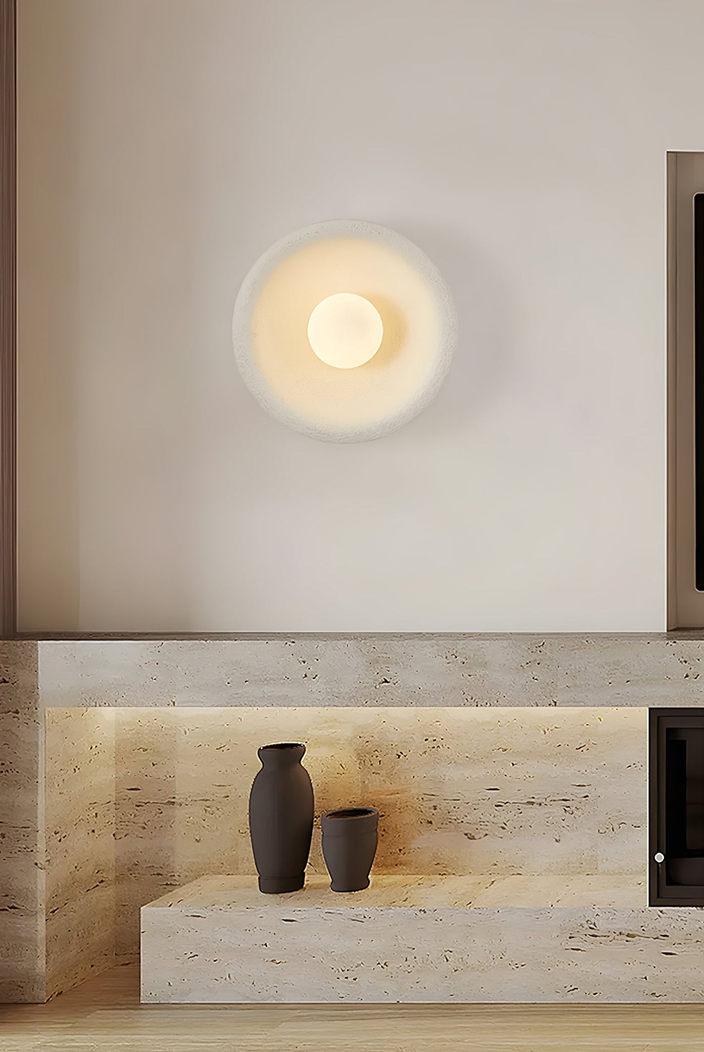 Evvinora Modern Minimalist Halo Glass Wall Light - Letslighting