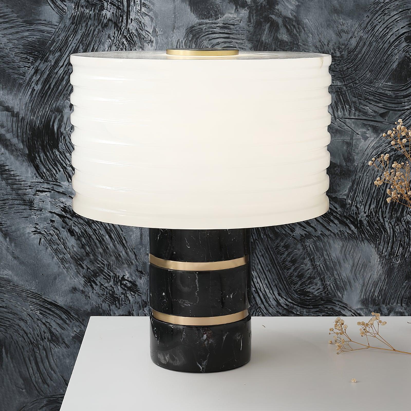 Elmarir Ribbed Alabaster Table Lamp - Letslighting
