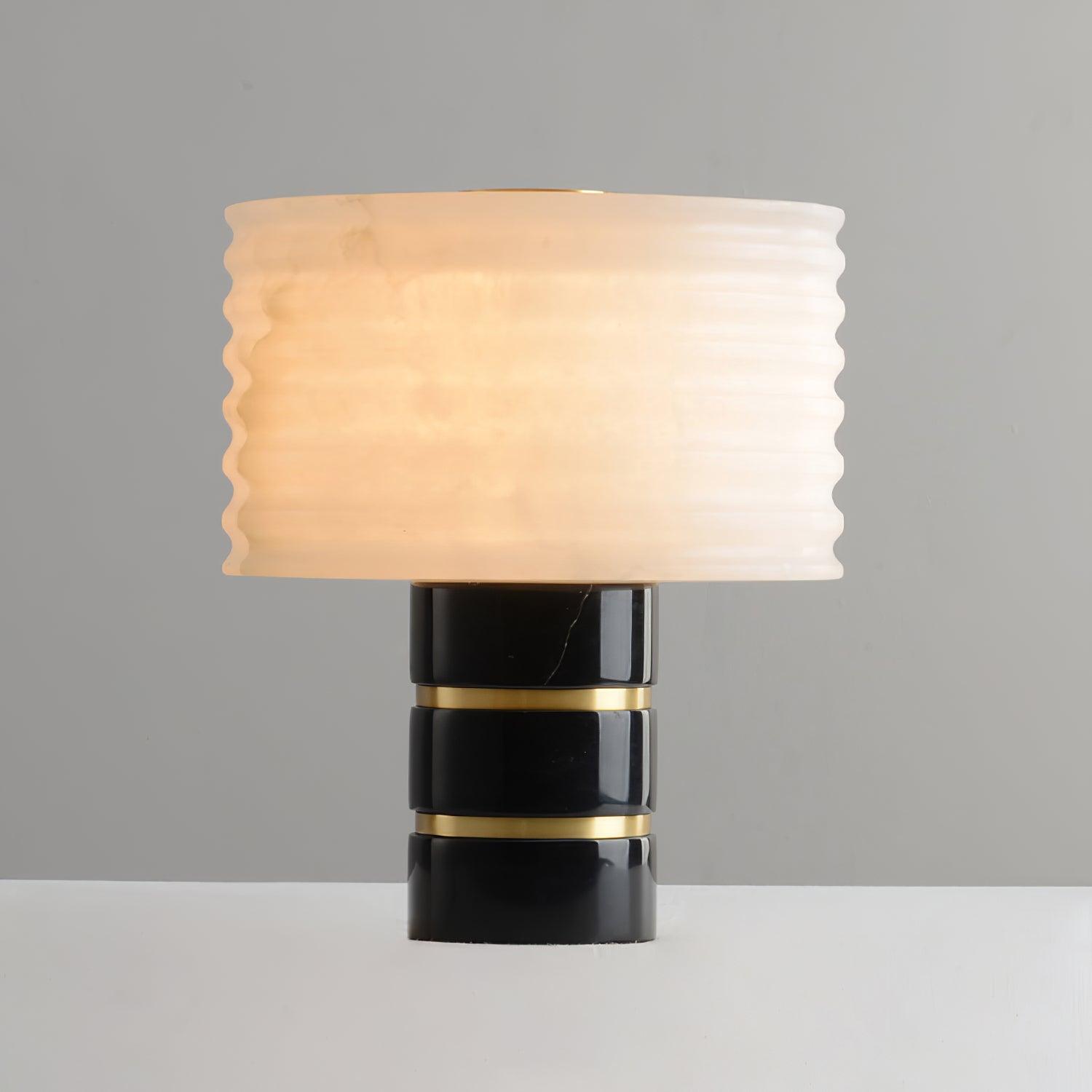 Elmarir Ribbed Alabaster Table Lamp - Letslighting