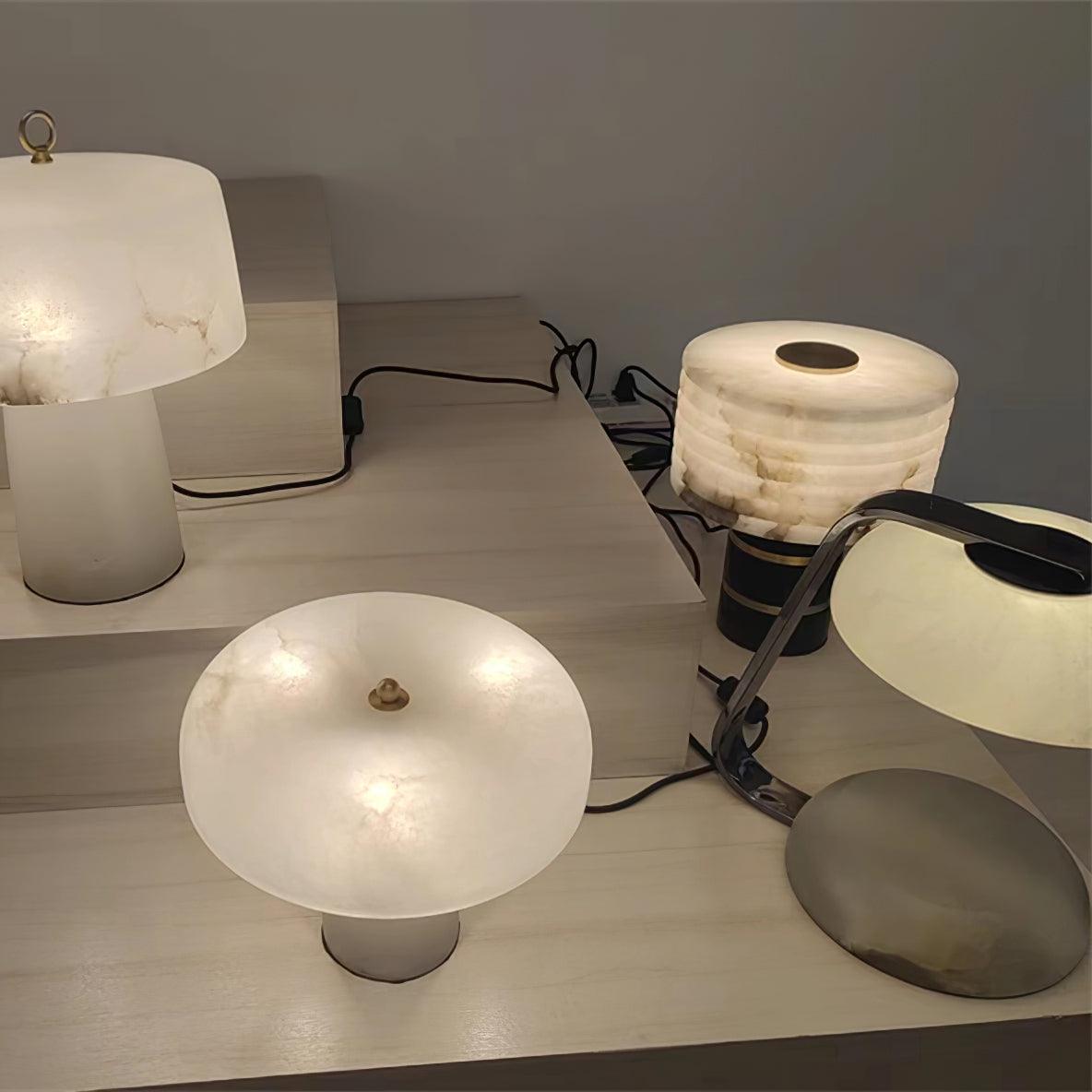 Elmarir Ribbed Alabaster Table Lamp - Letslighting
