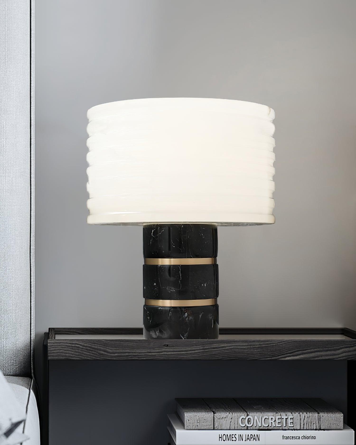 Elmarir Ribbed Alabaster Table Lamp - Letslighting