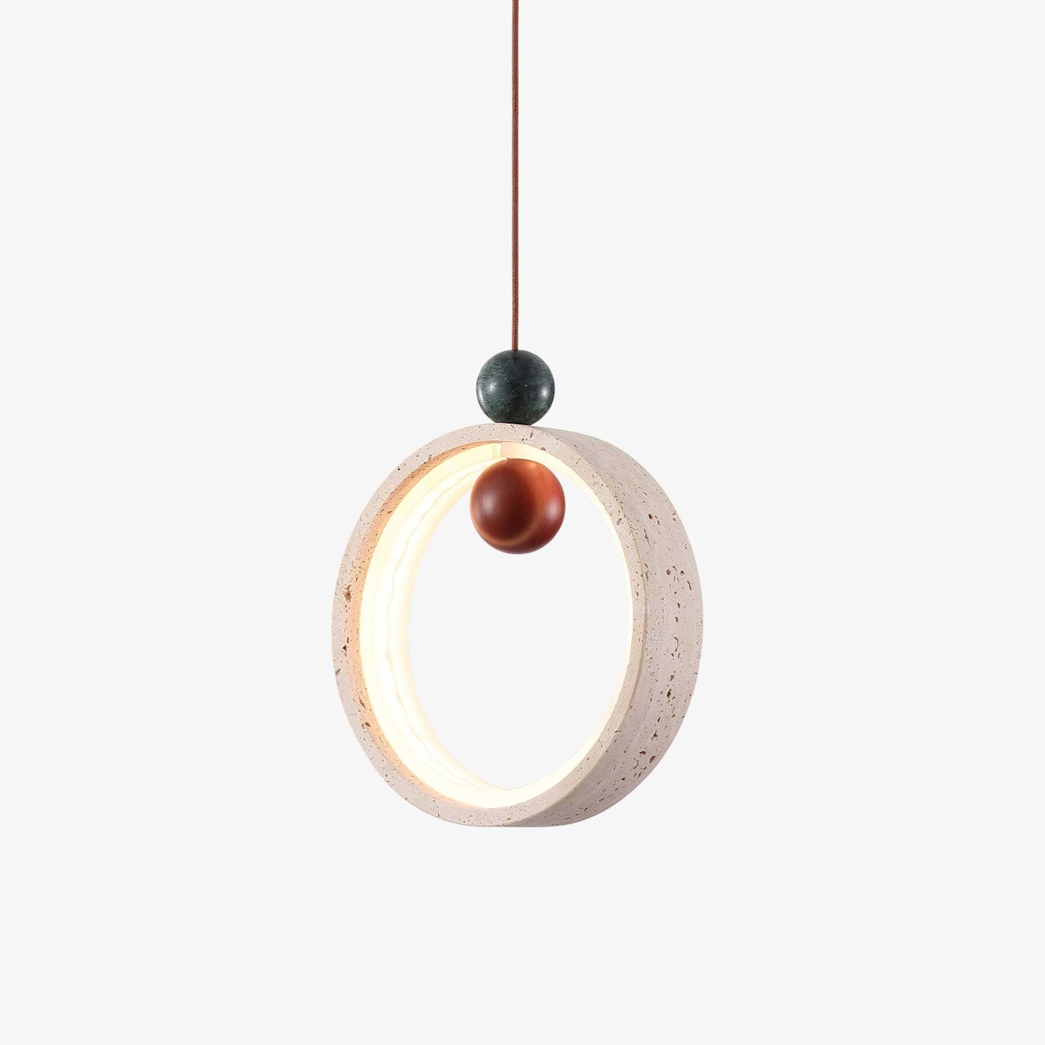 Vovinyra Circular Travertine Pendant Light - Letslighting
