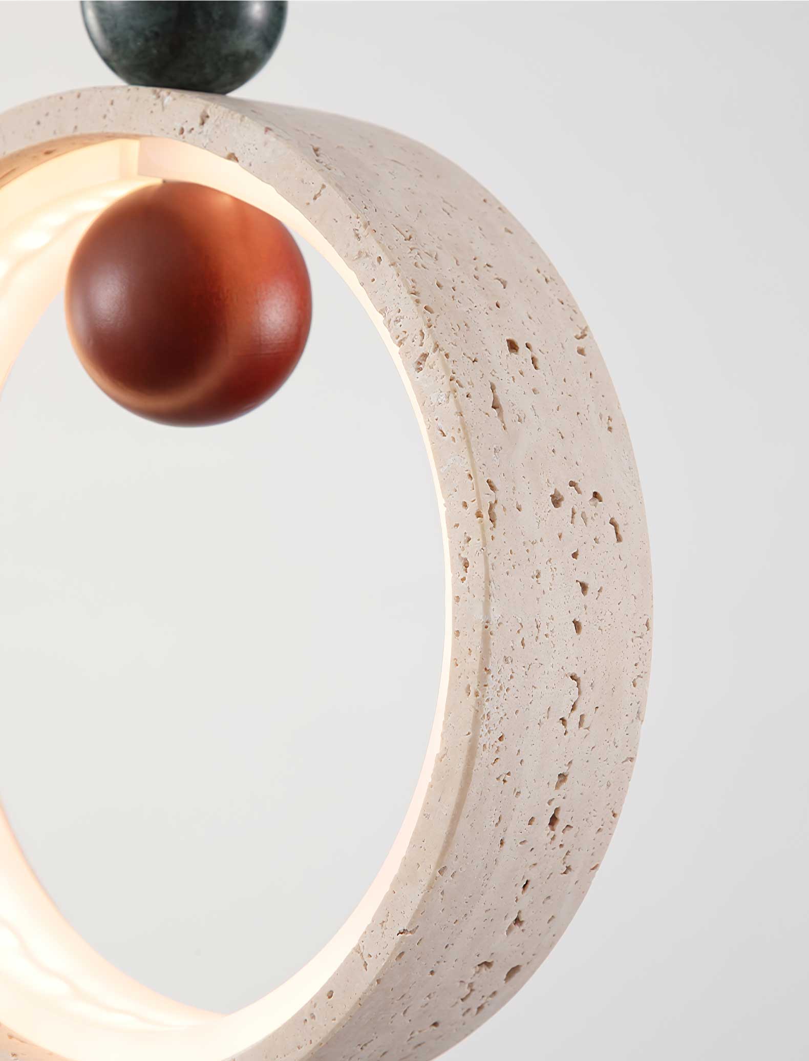 Vovinyra Circular Travertine Pendant Light - Letslighting