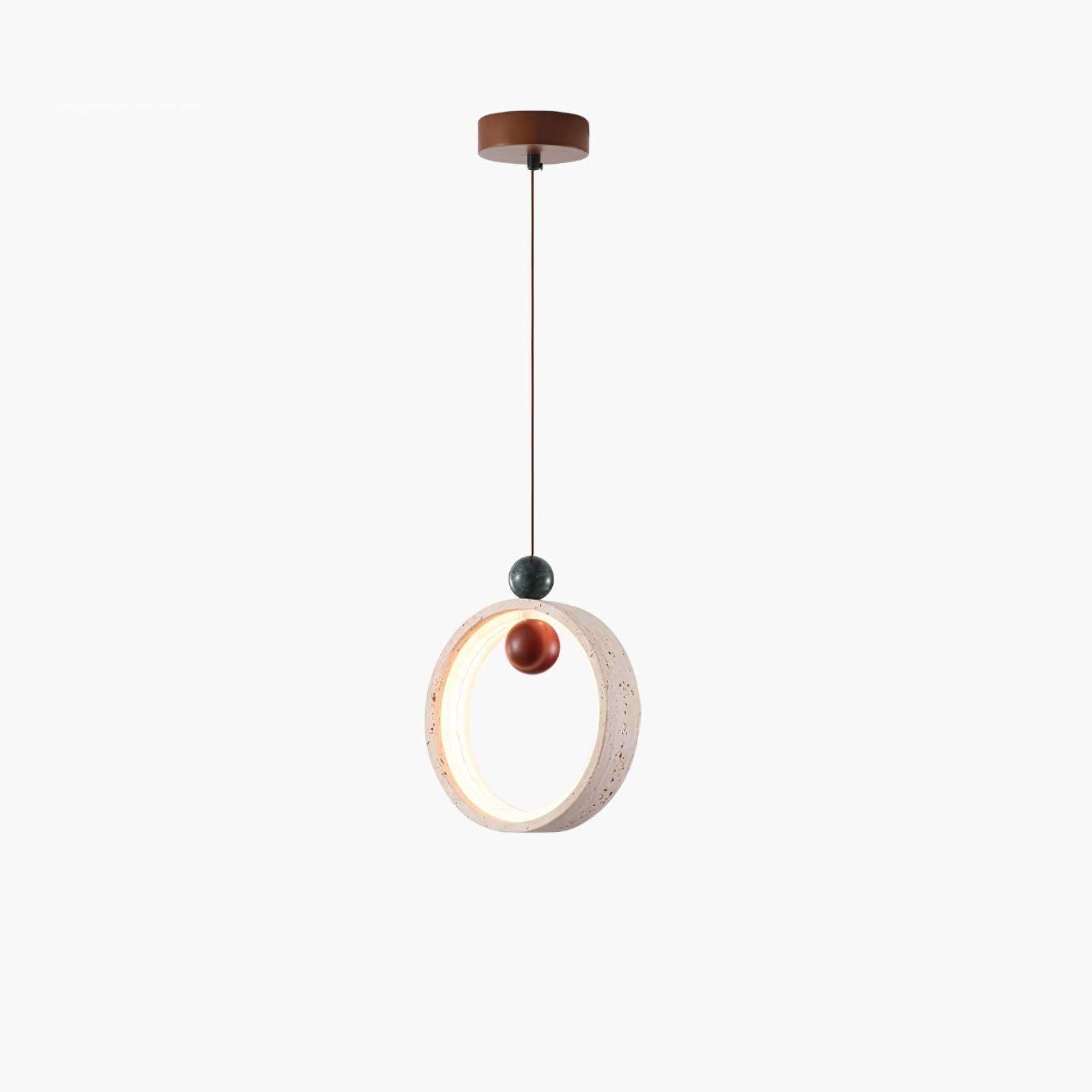 Vovinyra Circular Travertine Pendant Light - Letslighting