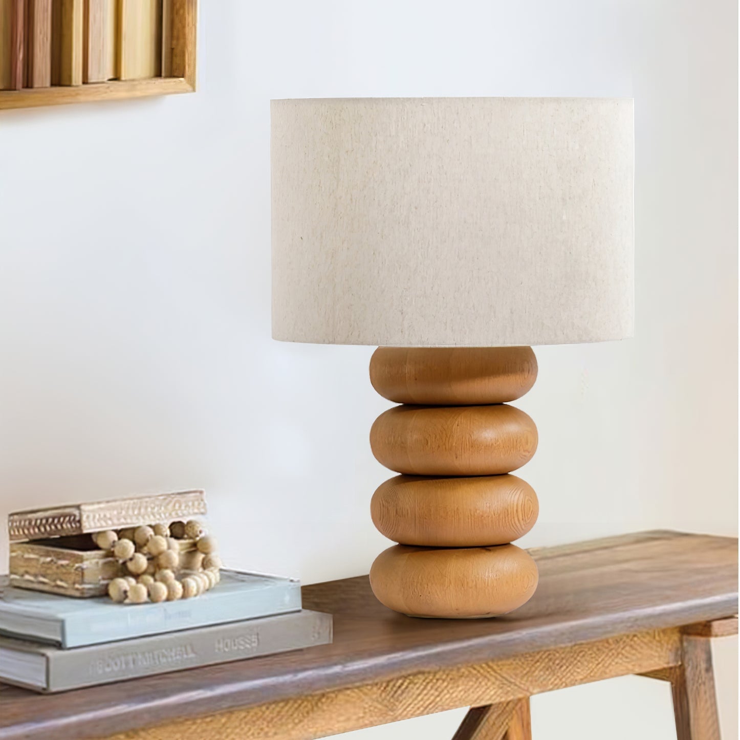 Zana Wood Fabric Table Lamp - Letslighting