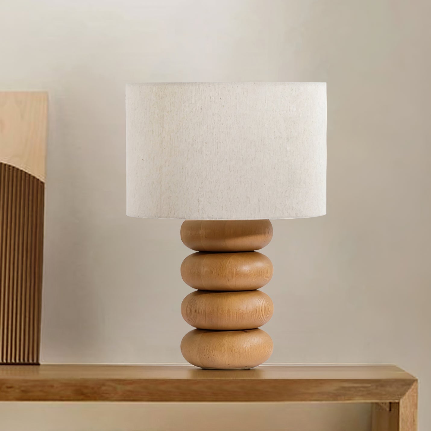 Zana Wood Fabric Table Lamp - Letslighting