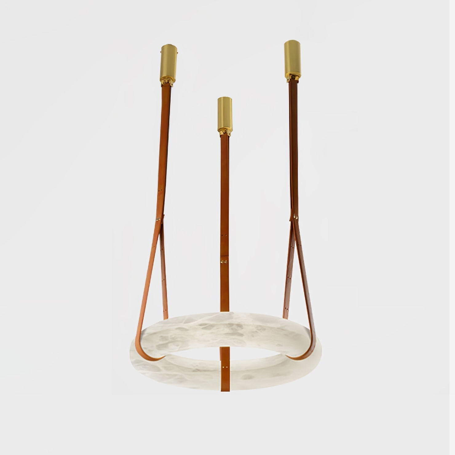 Luste Alabaster Chandeliers Ring Leather Strap Version B - Letslighting