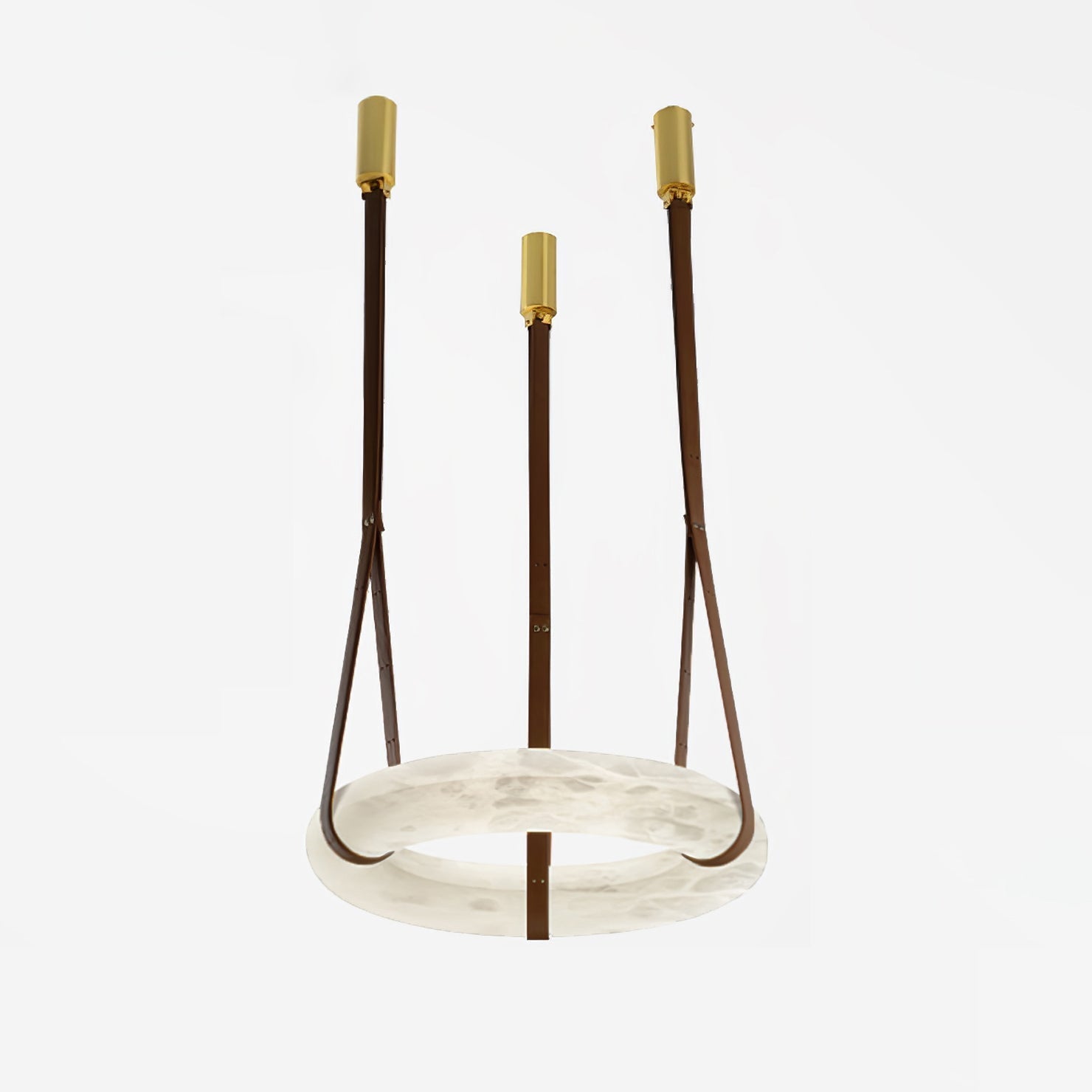 Luste Alabaster Chandeliers Ring Leather Strap Version B - Letslighting