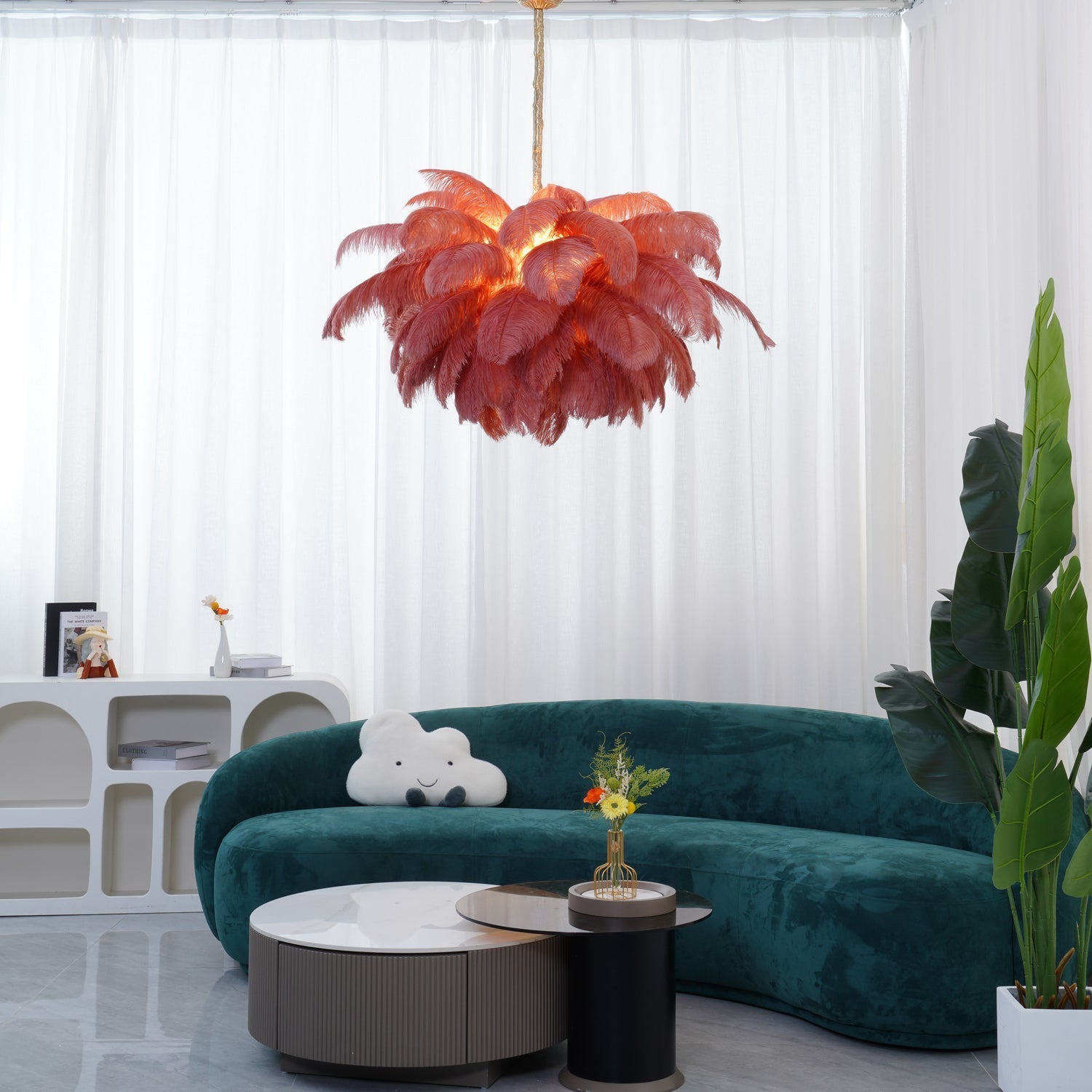 O'Moore Luxury Ostrich Feather Chandelier - Letslighting