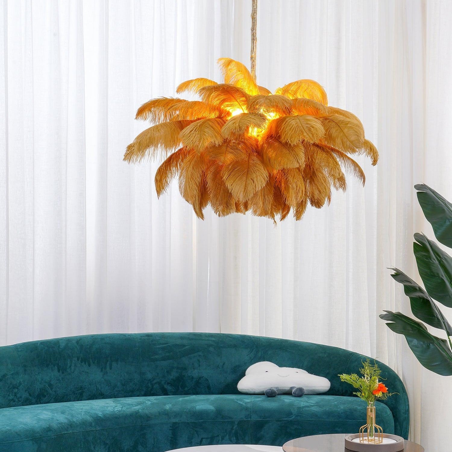 O'Moore Luxury Ostrich Feather Chandelier - Letslighting