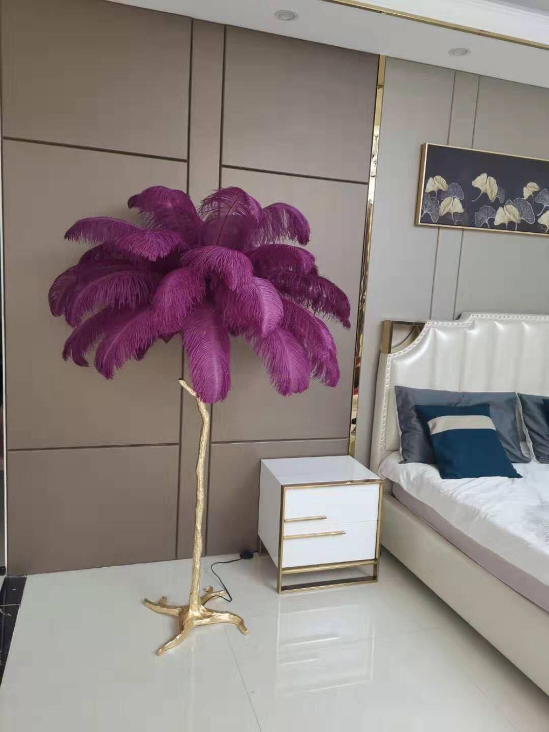Selis Feather Brass Floor Lamp - Letslighting