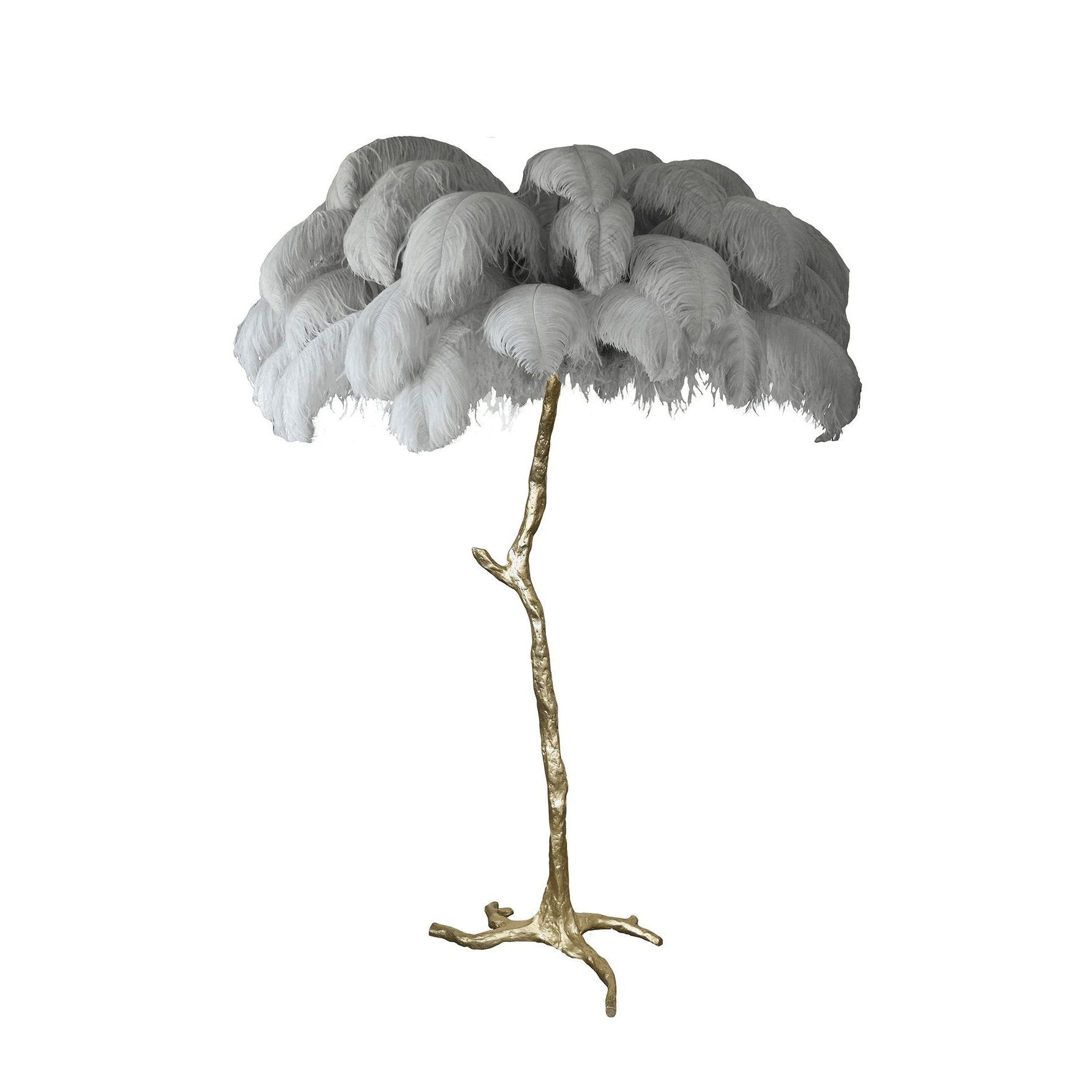 Selis Feather Brass Floor Lamp - Letslighting