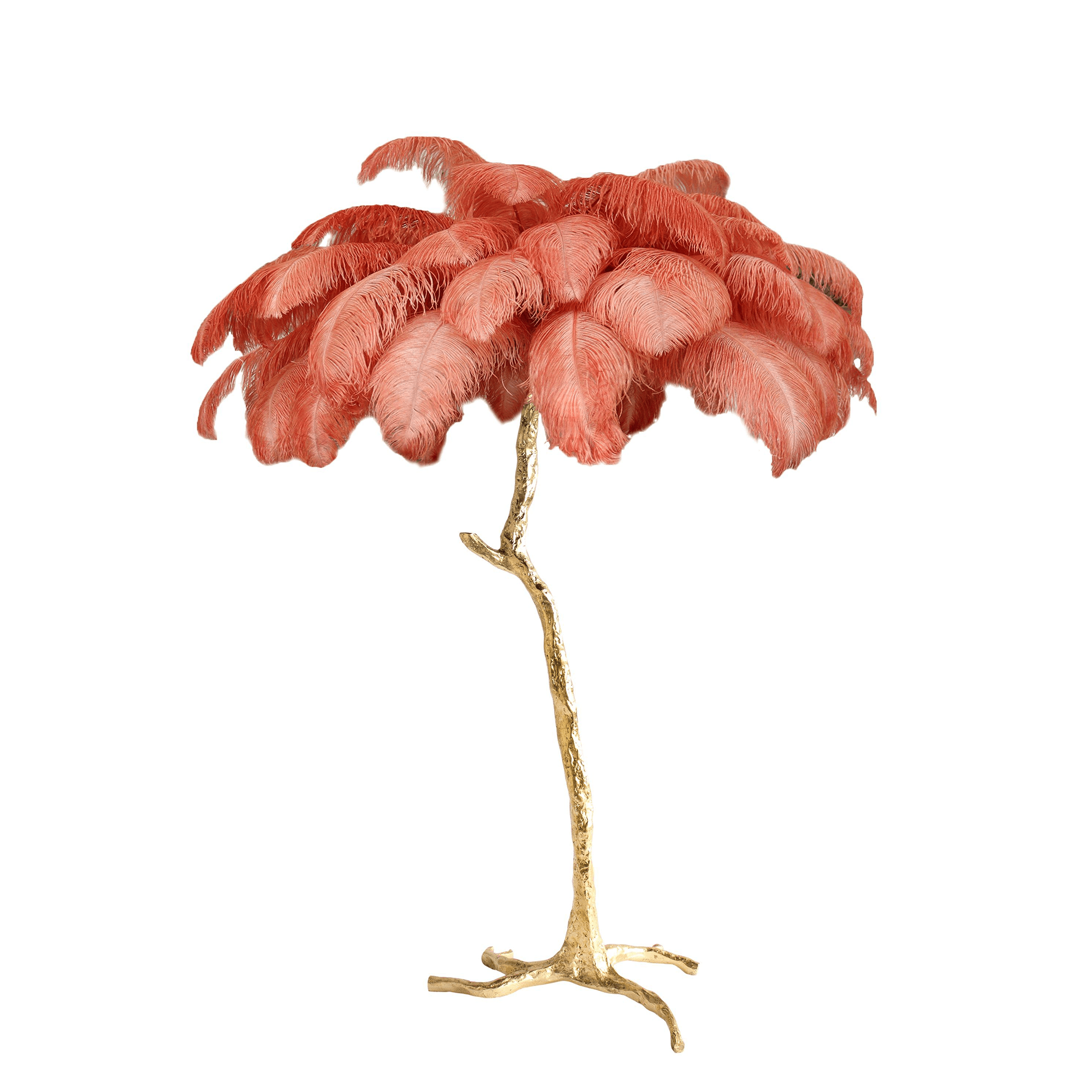 Selis Feather Brass Floor Lamp - Letslighting