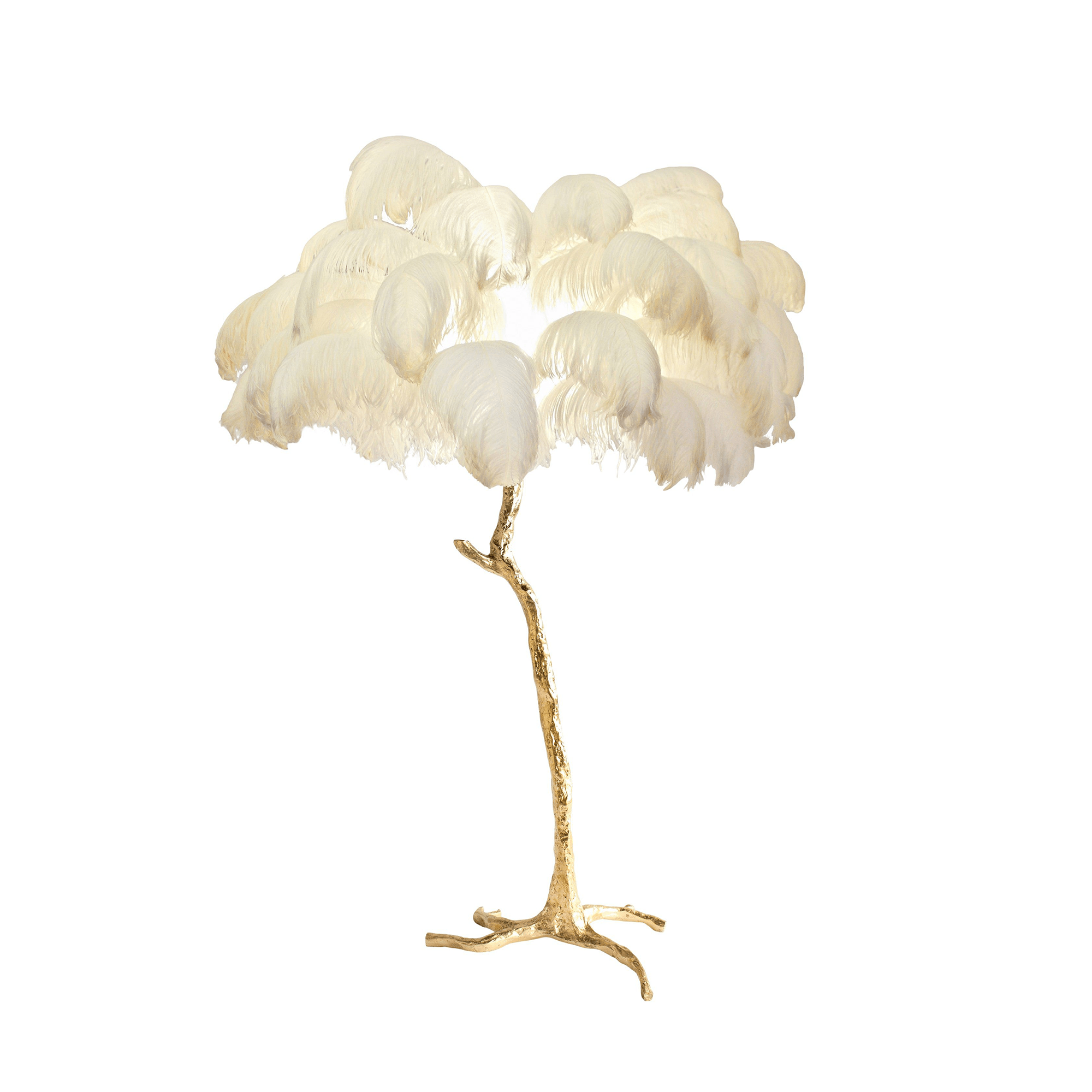 Selis Feather Brass Floor Lamp - Letslighting