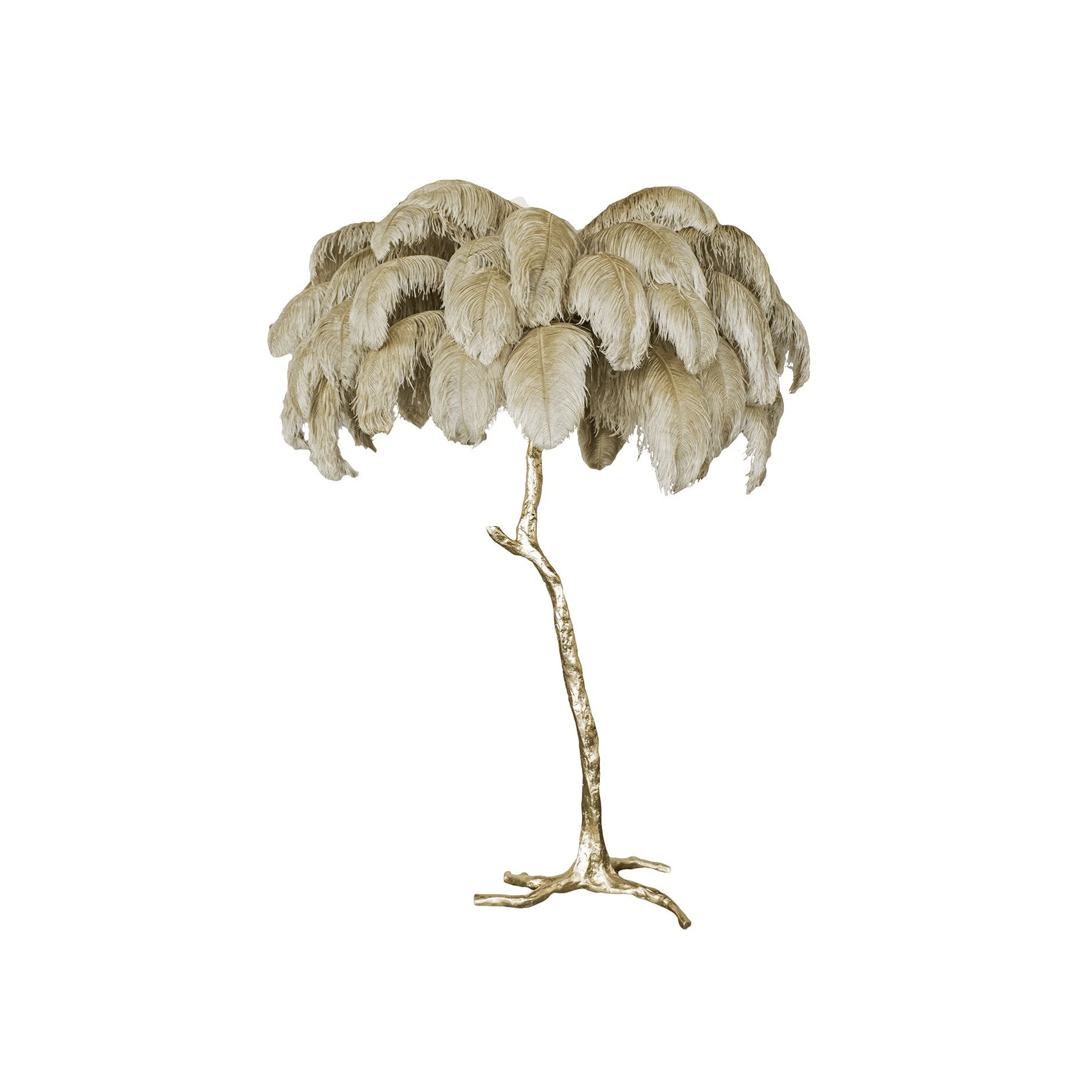 Selis Feather Brass Floor Lamp - Letslighting