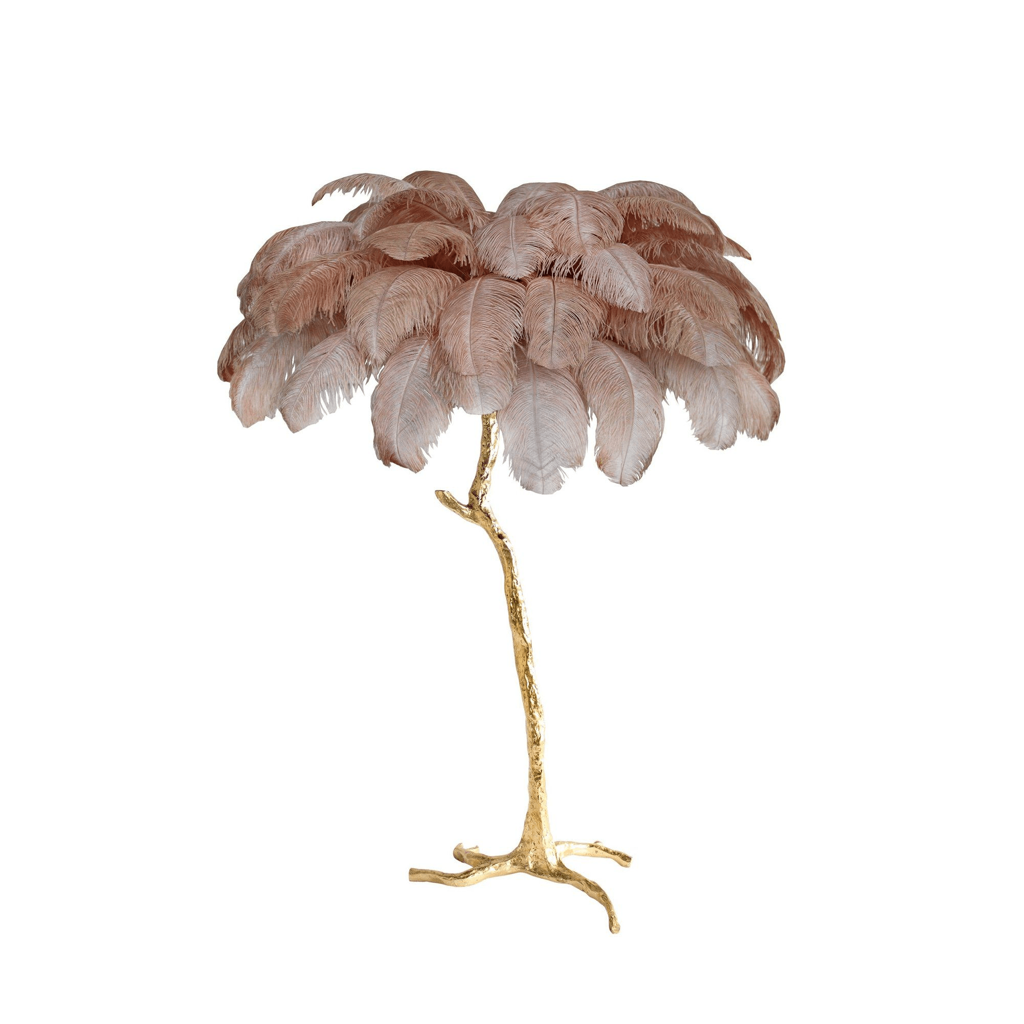 Selis Feather Brass Floor Lamp - Letslighting