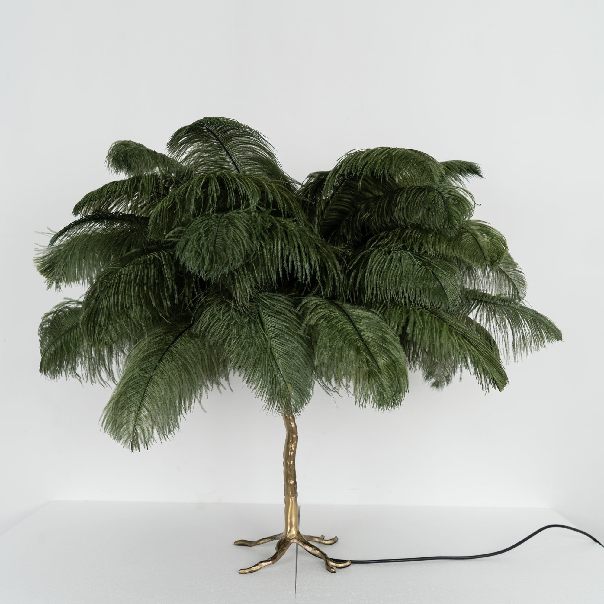 Zephyan Brass Feather Elegant Table Lamp - Letslighting