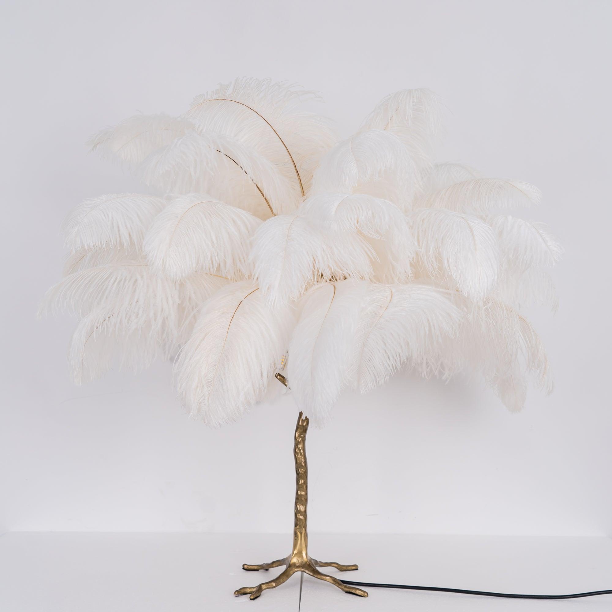 Zephyan Brass Feather Elegant Table Lamp - Letslighting