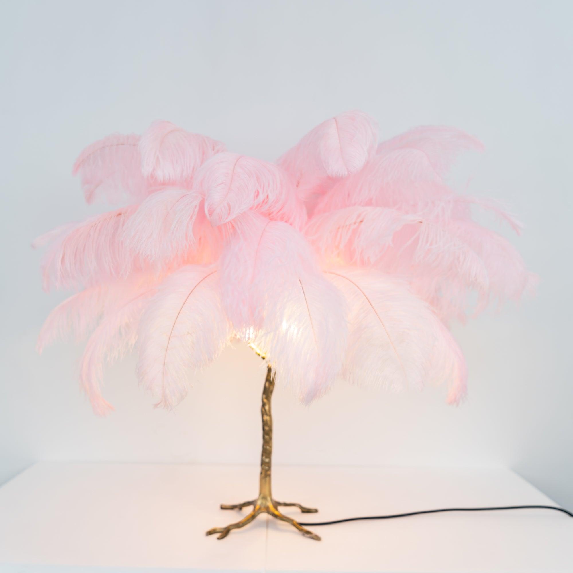Zephyan Brass Feather Elegant Table Lamp - Letslighting