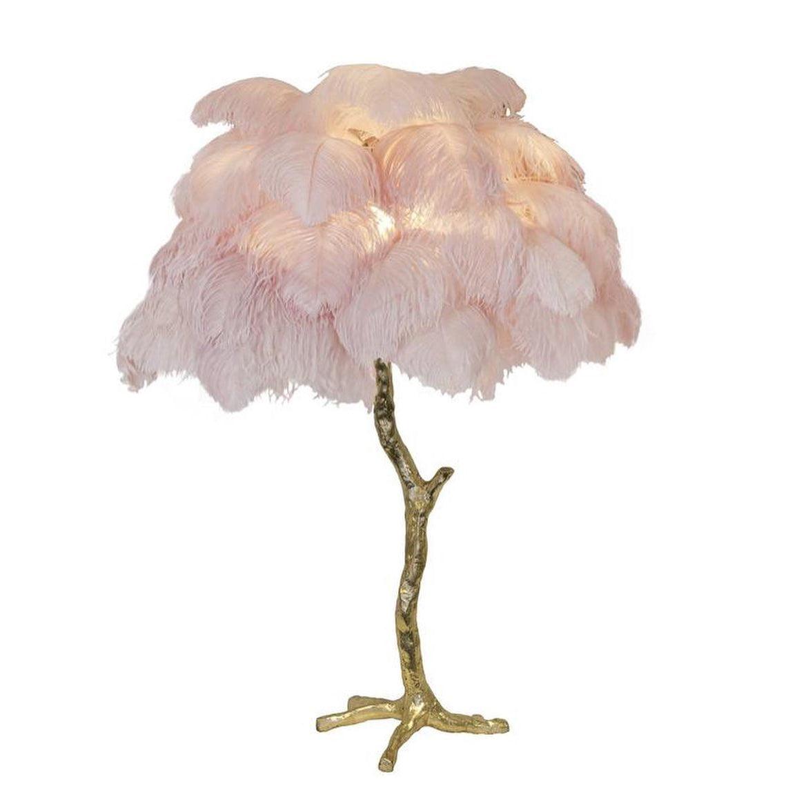 Zephyan Brass Feather Elegant Table Lamp - Letslighting