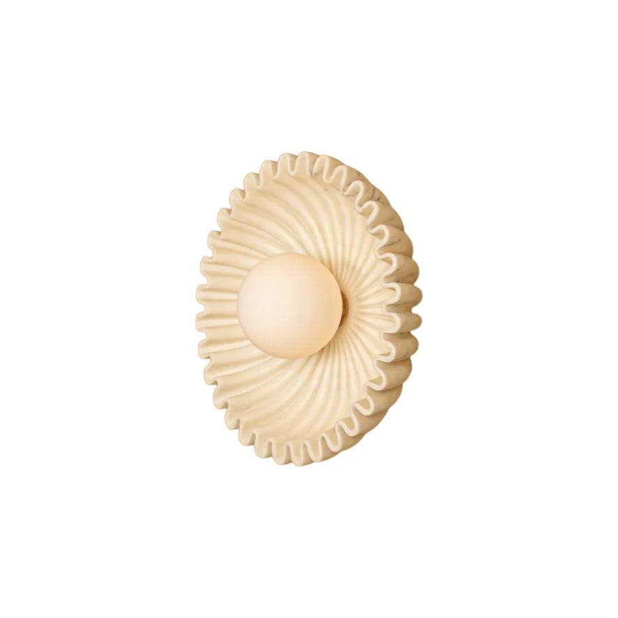 Skyler Unusual Round Marble Glass Wall Lamp - Letslighting