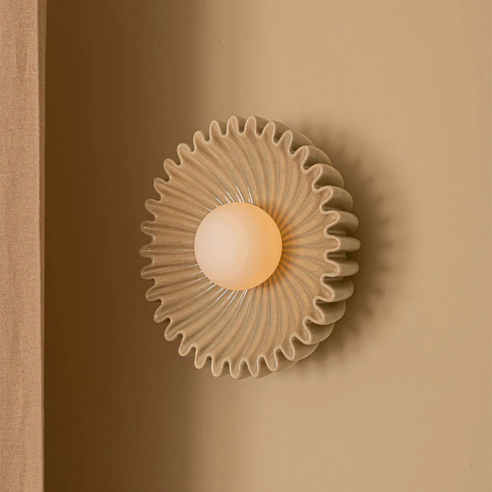 Skyler Unusual Round Marble Glass Wall Lamp - Letslighting