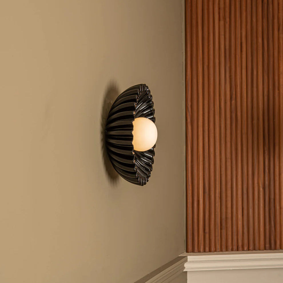 Skyler Unusual Round Marble Glass Wall Lamp - Letslighting