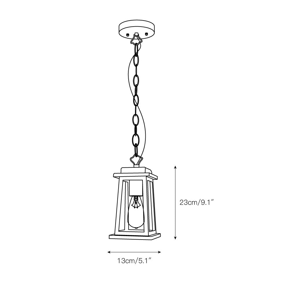 Erphaa Traditional Vintage Outdoor Lantern Pendant Lamp - Letslighting