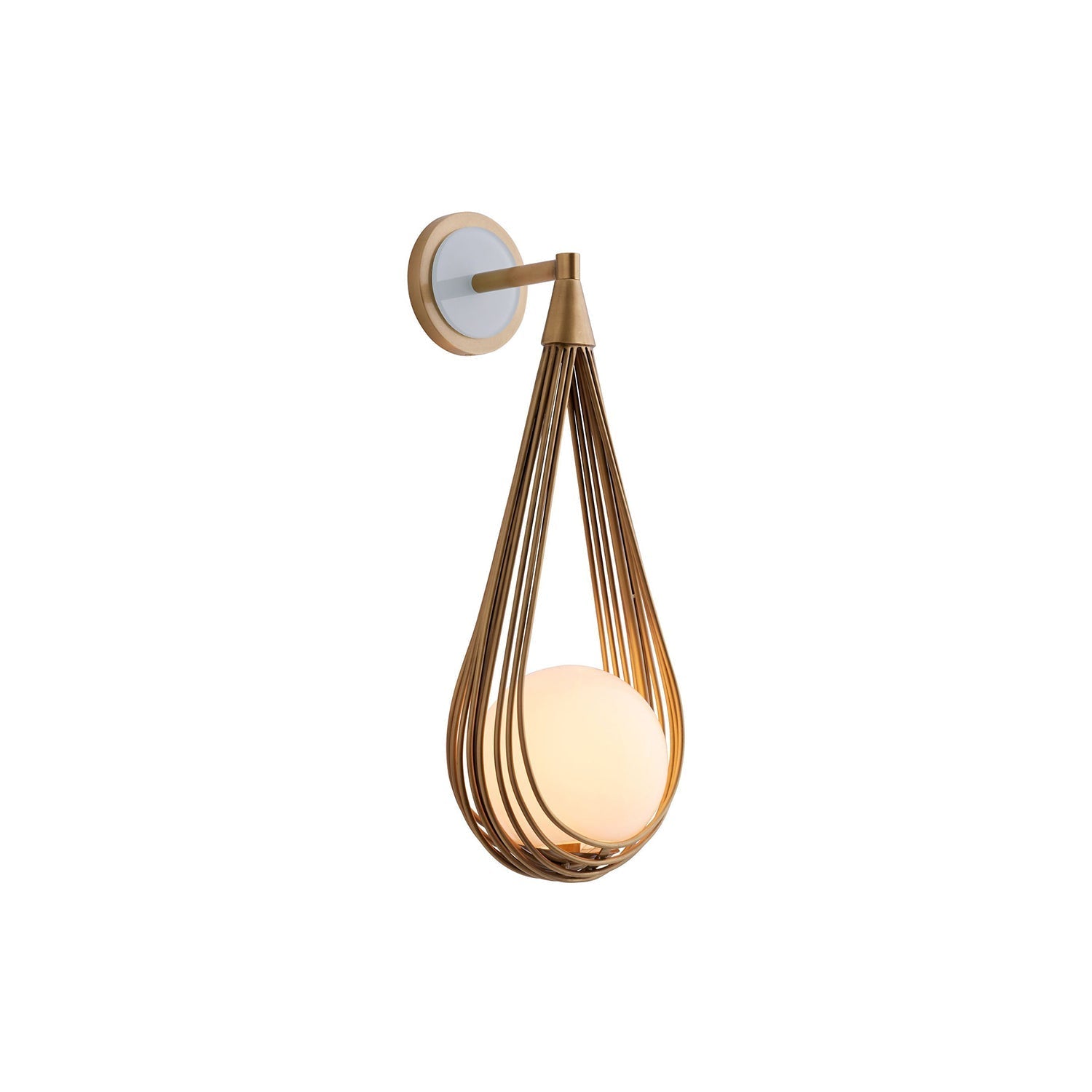 Zemirir Modern Minimalist Brass Glass Wall Lamp - Letslighting