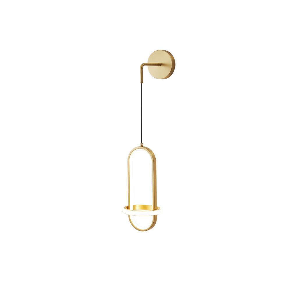 Vivianne Modern Minimalist Oval Brass Wall Light - Letslighting